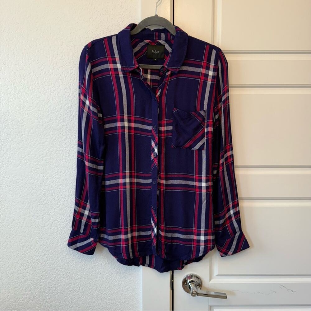 Rails Plaid Button Down Top - image 3